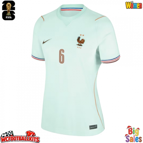 France Eduardo Camavinga #6 Replica Away Stadium Shirt for Women World Cup 2026 Short Sleeve
